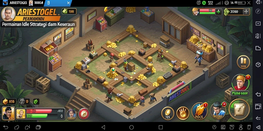 Tampilan gameplay ARIESTOGEL yang menarik dan interaktif.