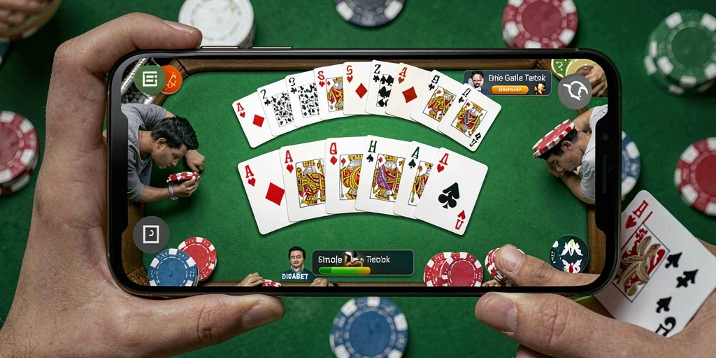 Tampilan gameplay Gaple yang menarik di BISABET.