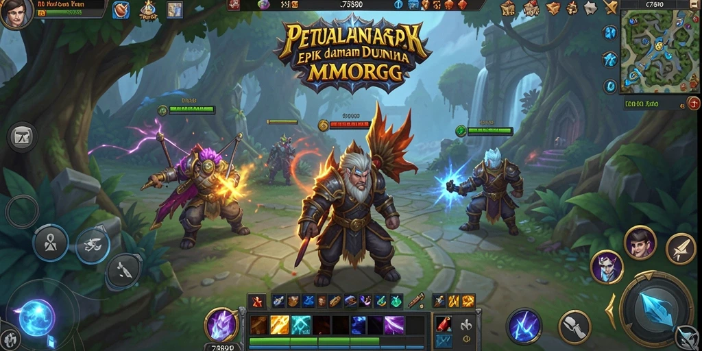 Tampilan gameplay C7890 menunjukkan pertempuran seru di dunia MMORPG.