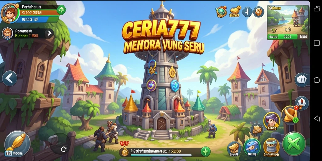 Tampilan gameplay seru dari CERIA777 Tower Defense