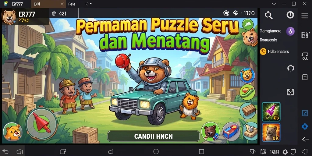 Screenshot gameplay ER777 menampilkan teka-teki yang menarik dan penuh warna.