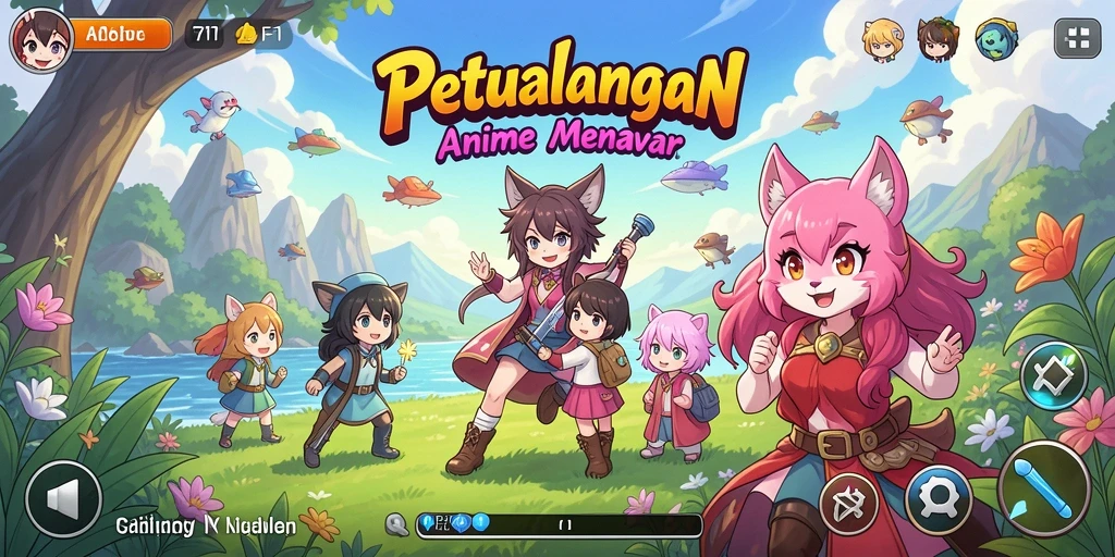 Tampilan gameplay F7F7 yang memukau dalam dunia Anime.