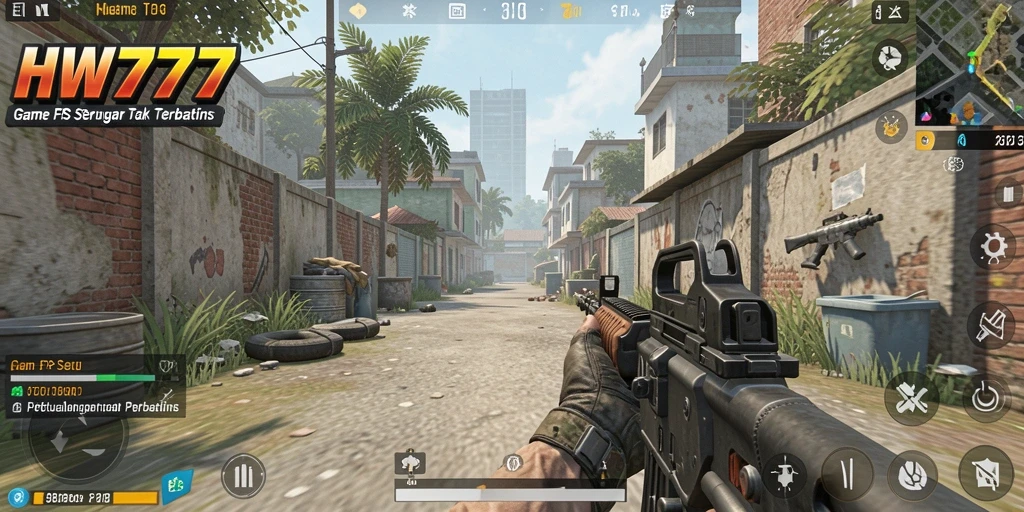 Tampilan menakjubkan dari gameplay HW777 dalam aksi FPS.