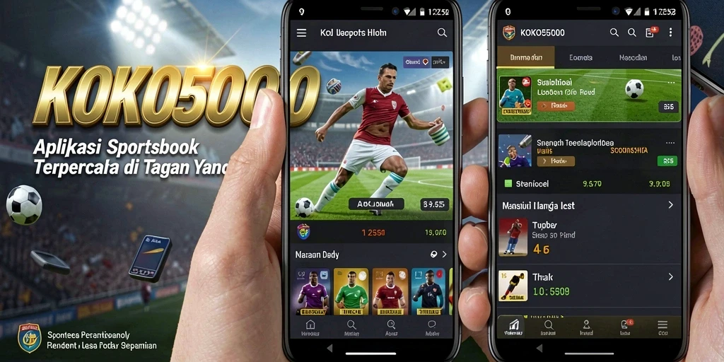 Tampilan menarik dari aplikasi sportsbook KOKO5000 saat melakukan taruhan.