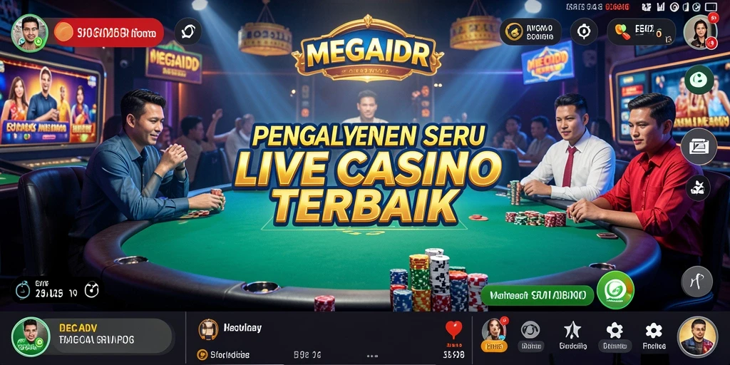 Tampilan menarik dari gameplay Live Casino di MEGAIDR.