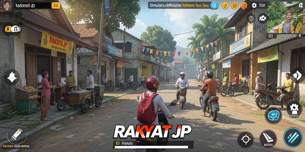 Tampilan gameplay RAKYATJP yang menarik dengan interaksi karakter.