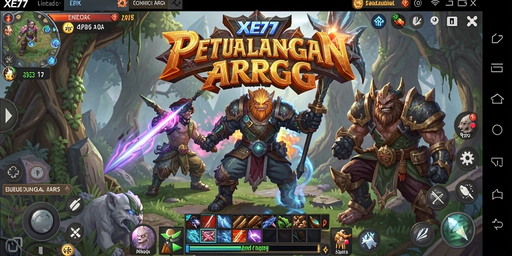 Gameplay XE77 menampilkan aksi pertempuran seru dengan grafis menakjubkan.